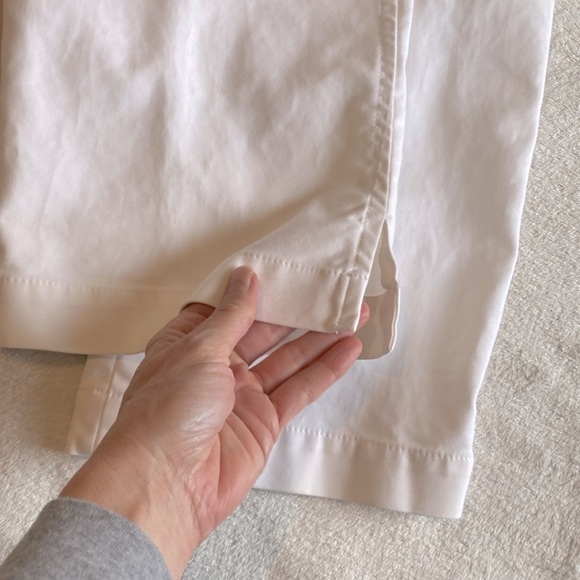 Banana Republic Martin Straight Leg Pants. Low Rise. Split Hem. White Sz. 8 - Picture 12 of 12